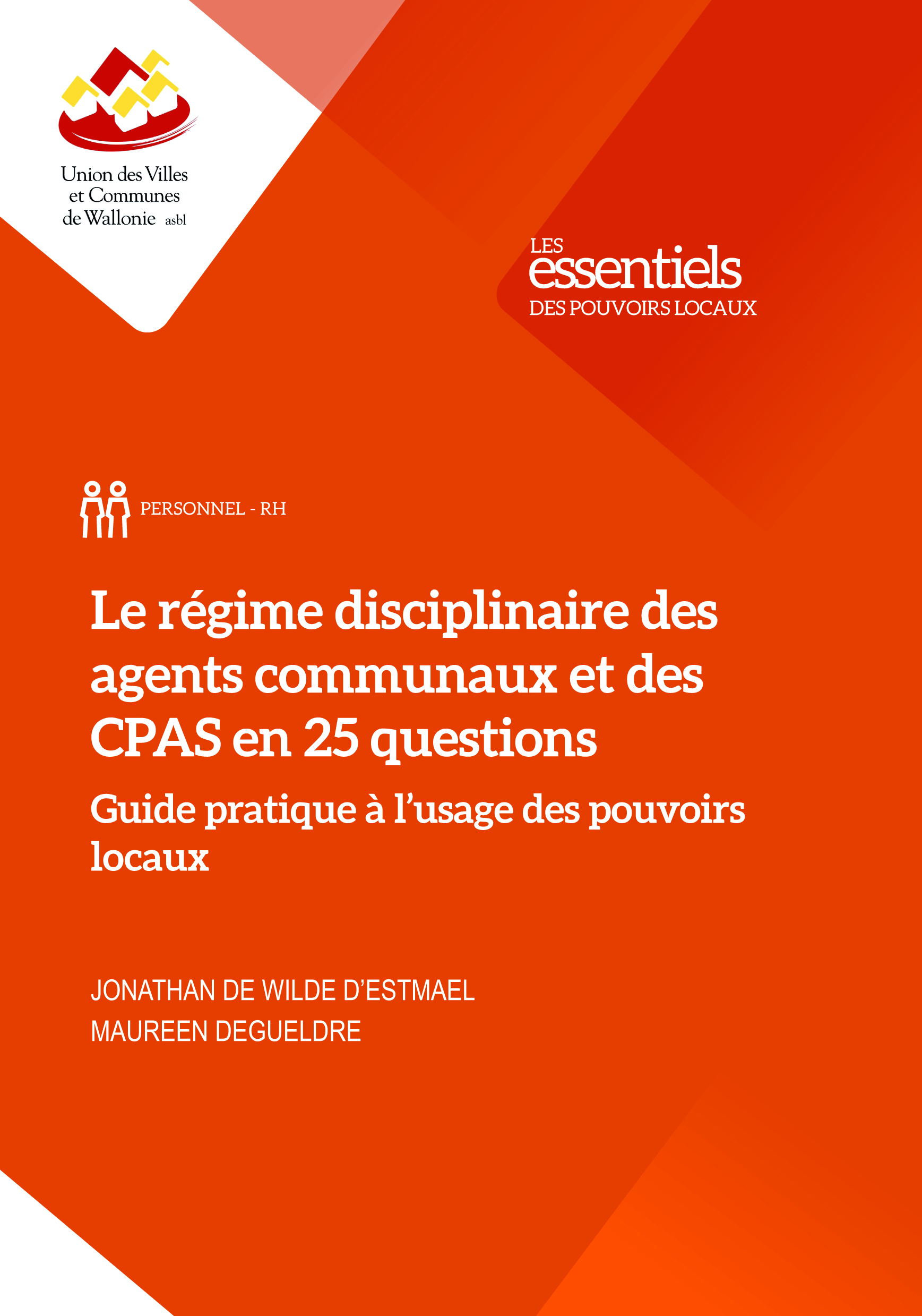 Cover: Le régime disciplinaire des agents communaux et des CPAS en 25 questions